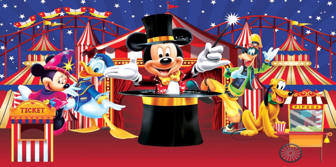 Painel 3x6m Circo do Mickey